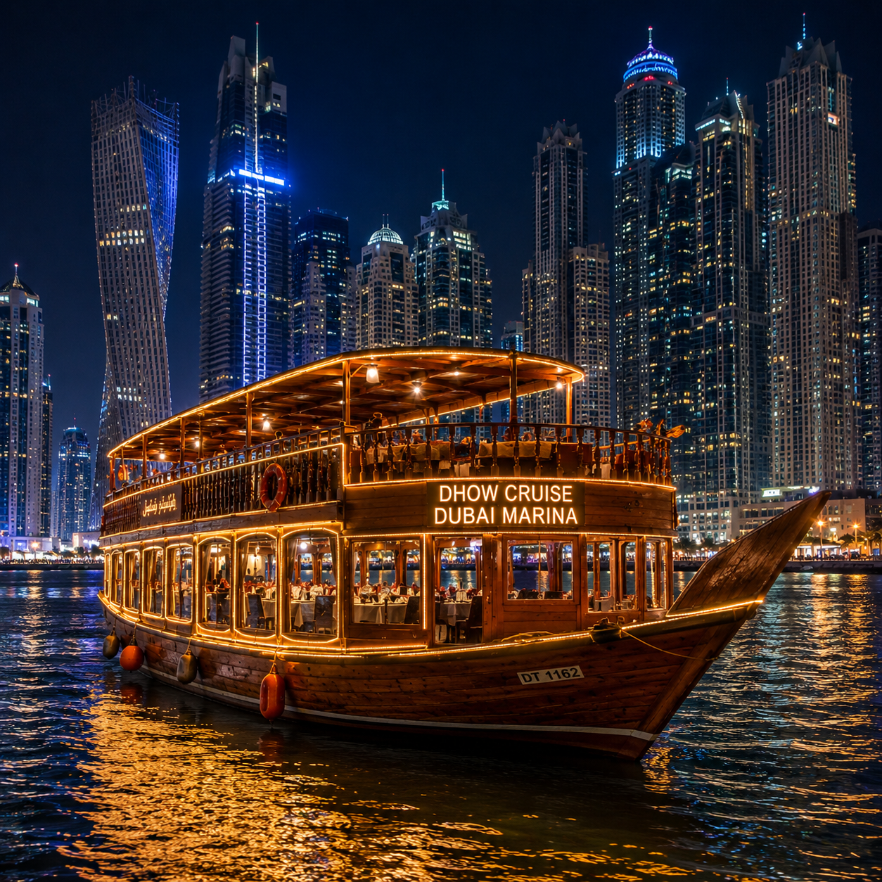 Dubai Marina skyline view